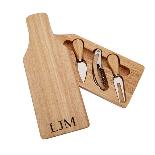 Personalized Wood Cheese Board with Tools